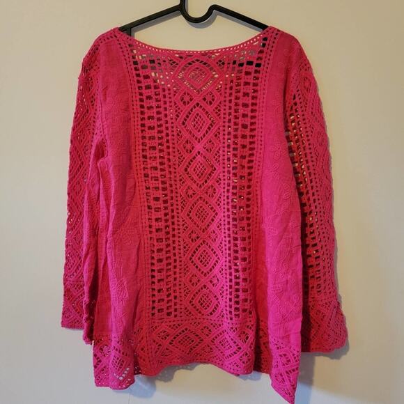 Blue Tassel Anthropologie Shavonne Lace Tunic Top Boho - Picture 5 of 10